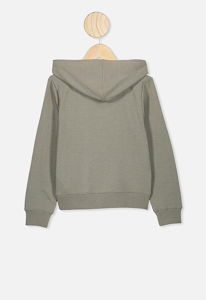 Free by Cotton On - Poppy zip through hoodie - grey 