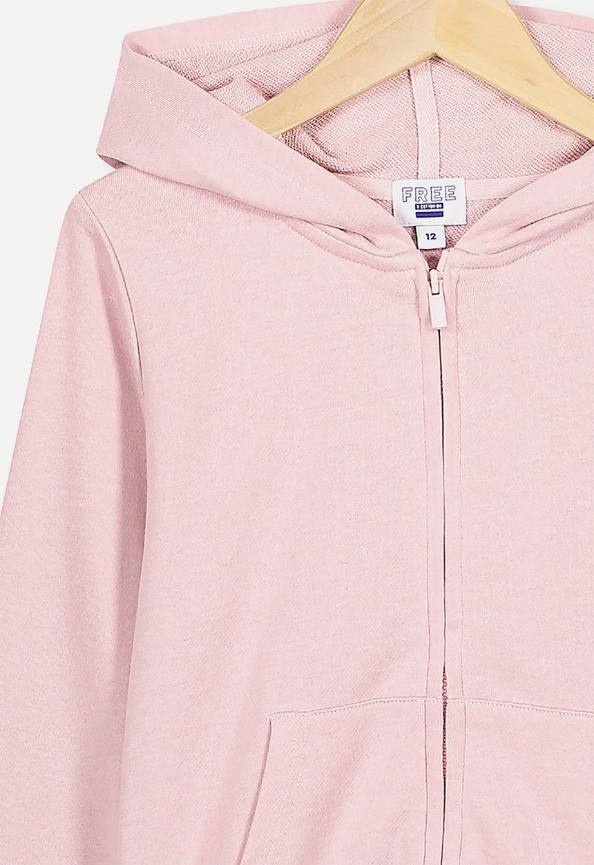 Free by Cotton On - Poppy zip through hoodie - pink 
