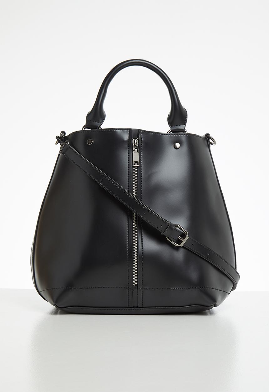 Superbalist - Zip detail tote - black