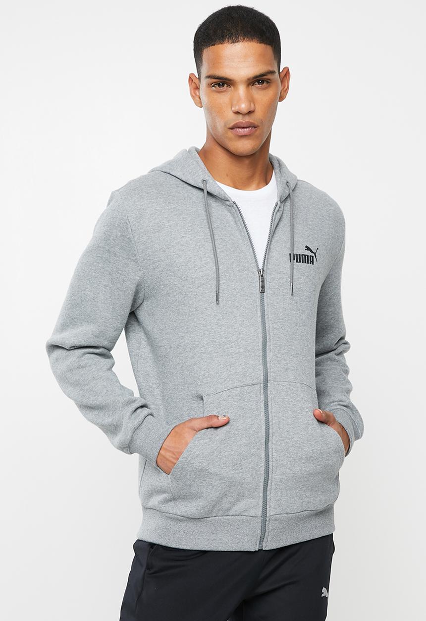 PUMA - Essential full zip fleece hoodie - grey