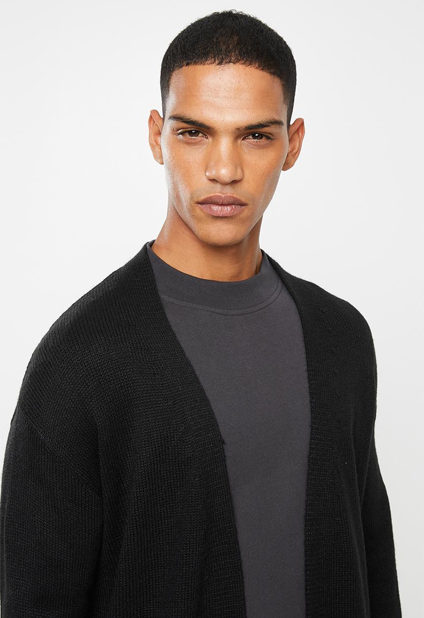 Brave Soul - Fieldb knitwear cardi - black
