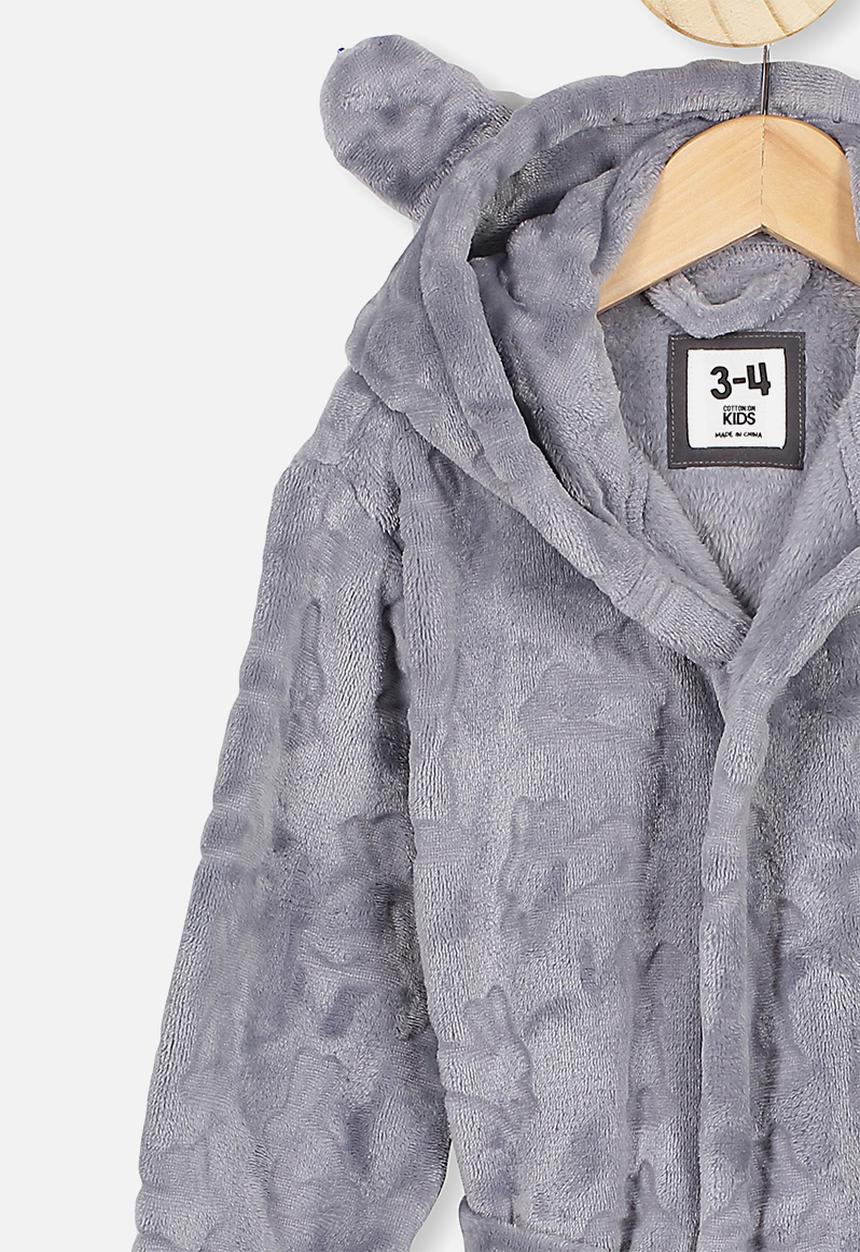 Cotton On - Boys hooded gown - grey