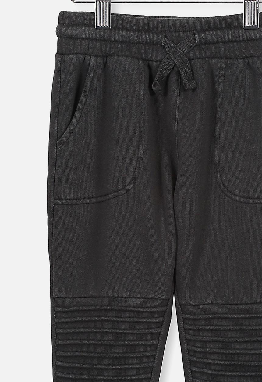 Cotton On - Moto trackpant - black wash moto