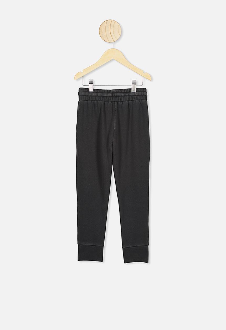 Cotton On - Moto trackpant - black wash moto