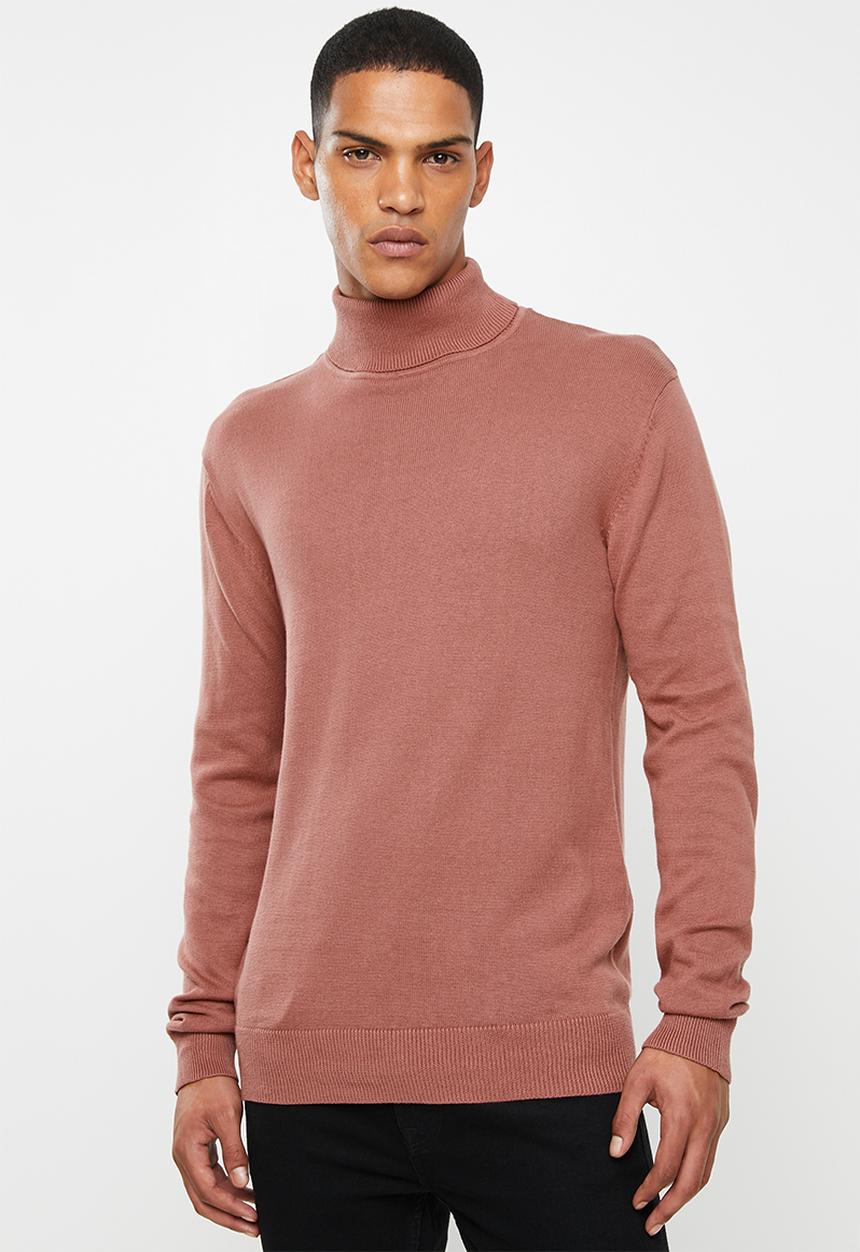 Brave Soul - Humeo polo neck knitwear - pink