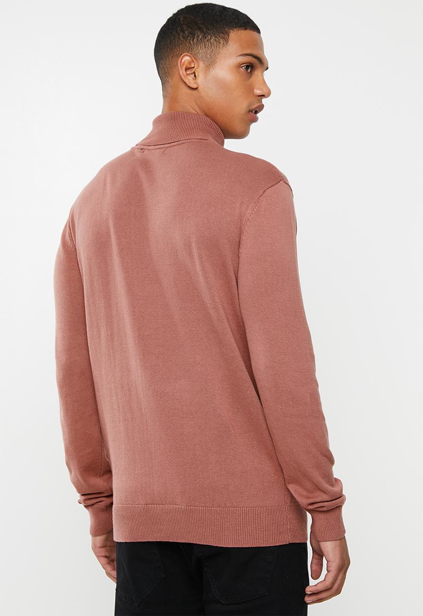 Brave Soul - Humeo polo neck knitwear - pink