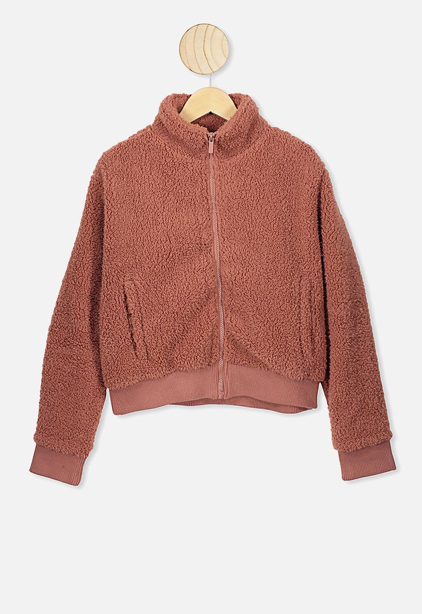 Free by Cotton On - Courtney teddy jacket - zephyr