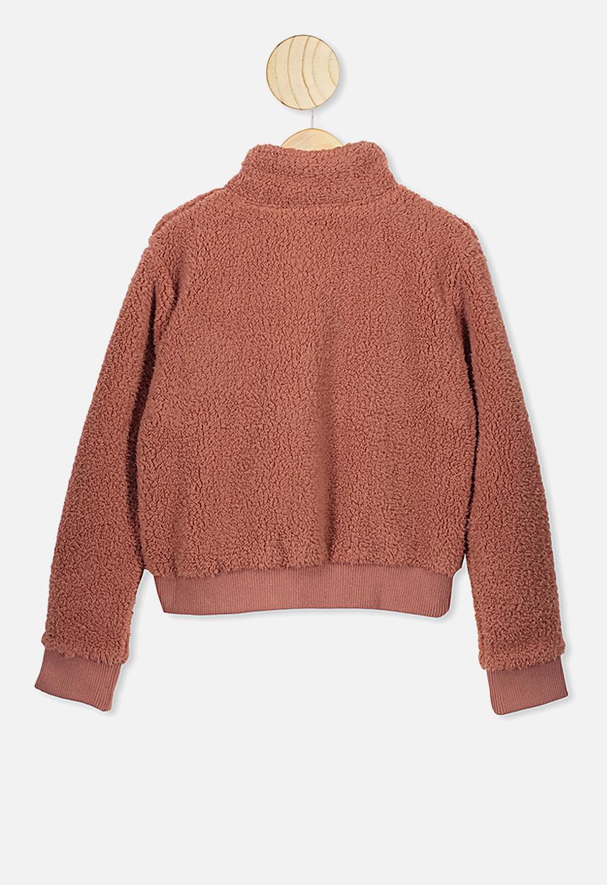 Free by Cotton On - Courtney teddy jacket - zephyr