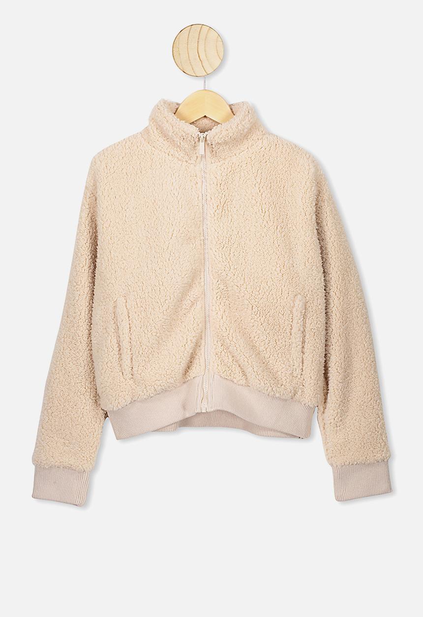 Free by Cotton On - Courtney teddy jacket - cinnamon