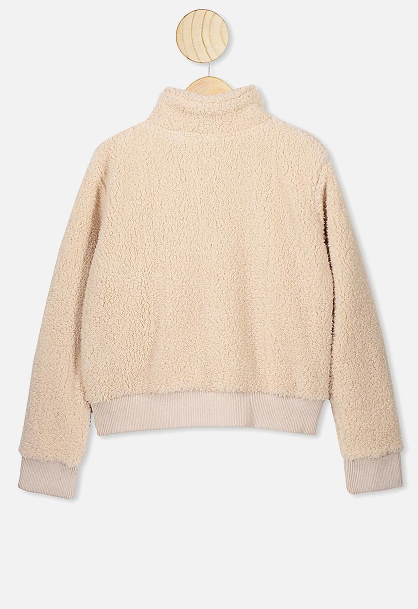 Free by Cotton On - Courtney teddy jacket - cinnamon