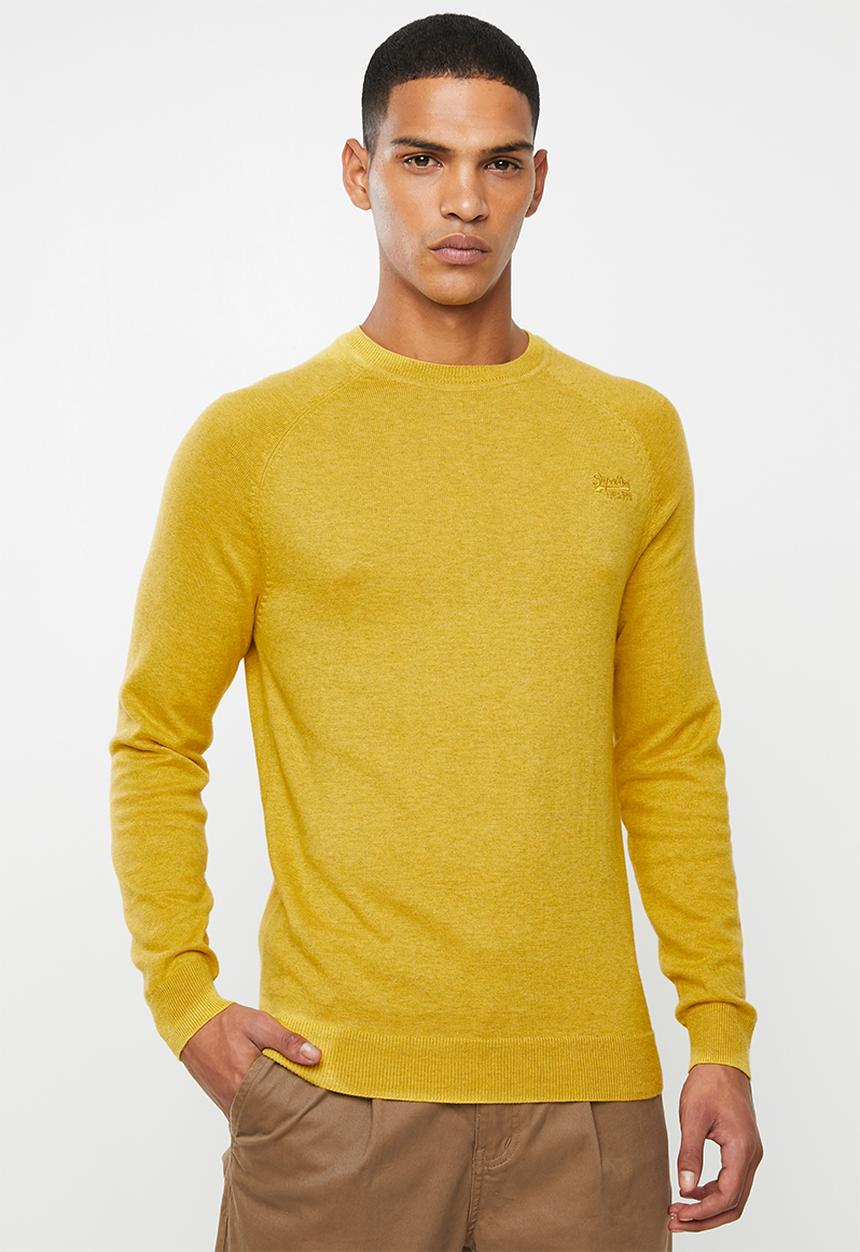 Superdry. - Orange label cotton crew sweater - yellow