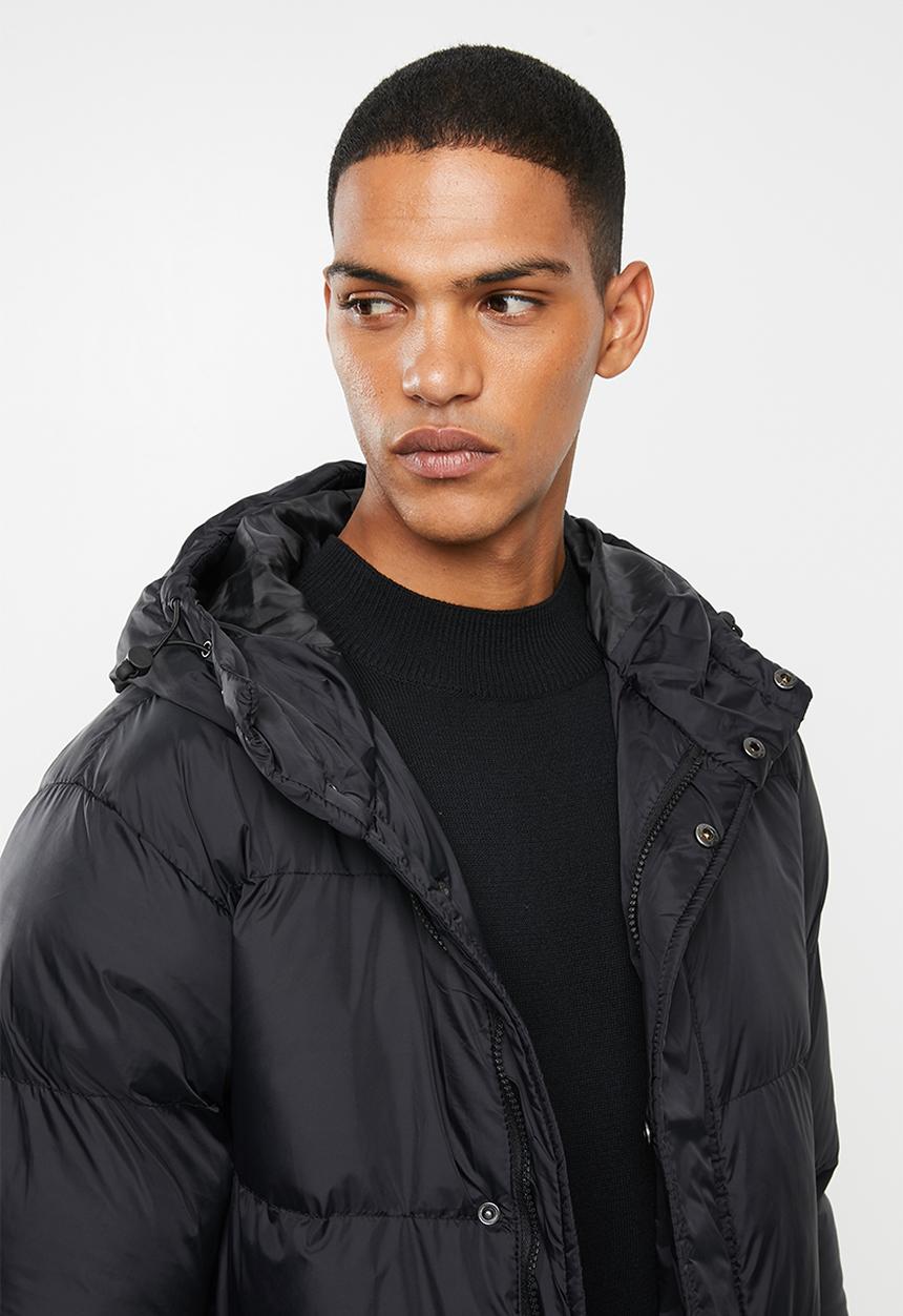 Brave Soul - Marvel longine puffer jacket - black