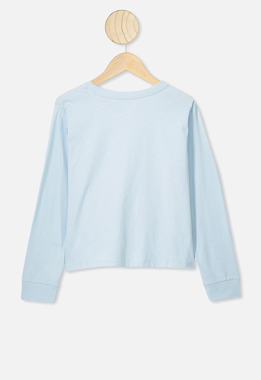 Free by Cotton On - Girls long sleeve tee - blue wild & free