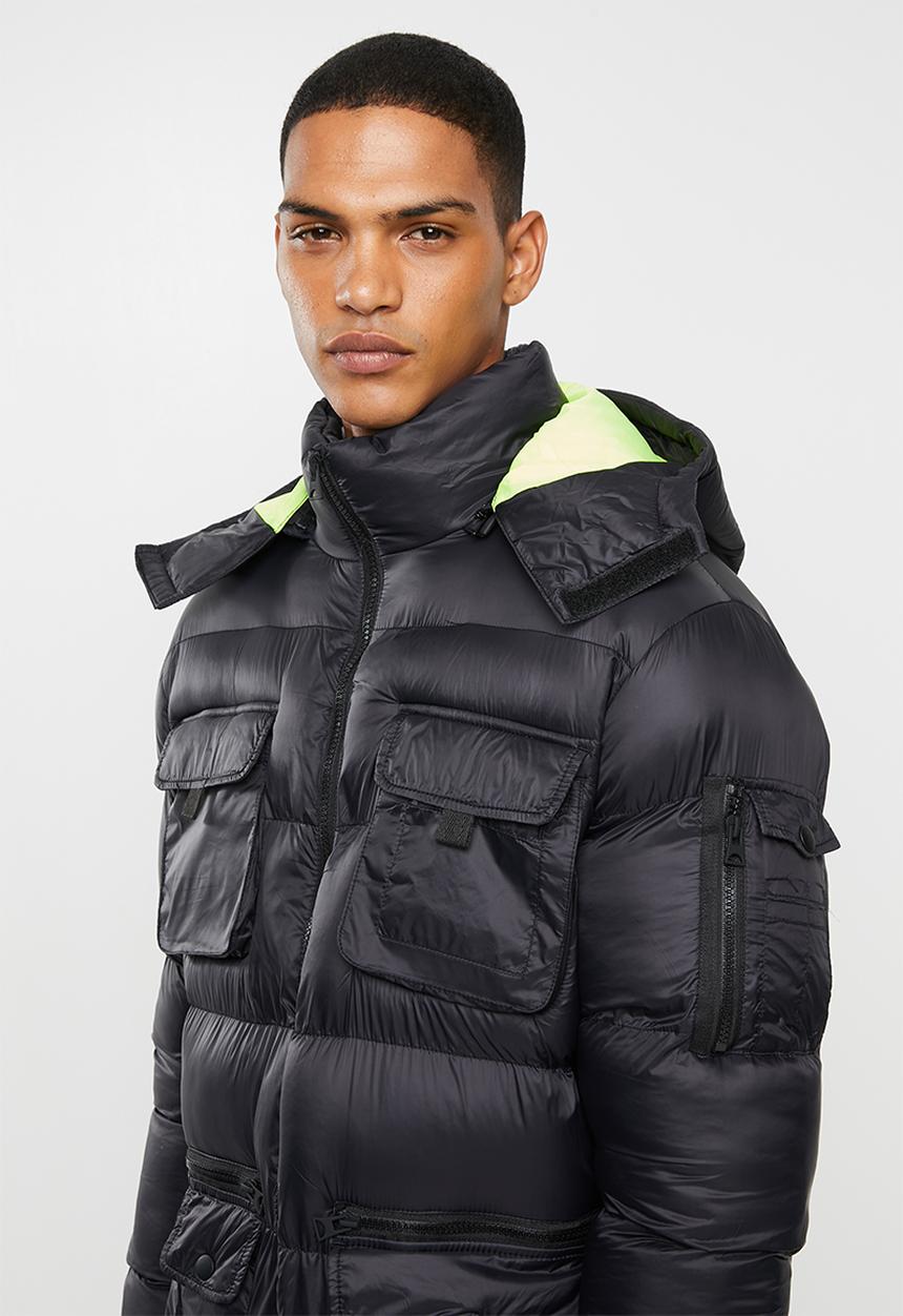 Brave Soul - Armed multi pocket jacket - black