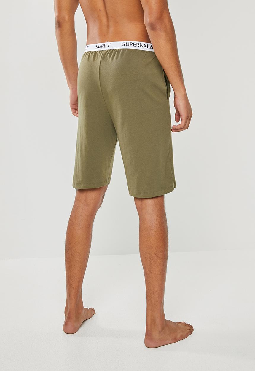 Superbalist - Knit slim fit lounge shorts - khaki