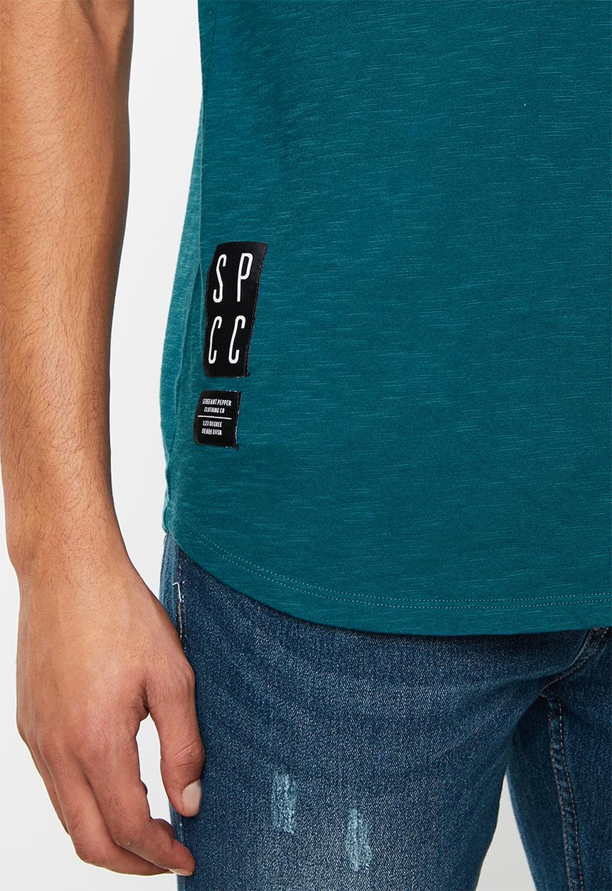 S.P.C.C - Allen slub logo tee - teal