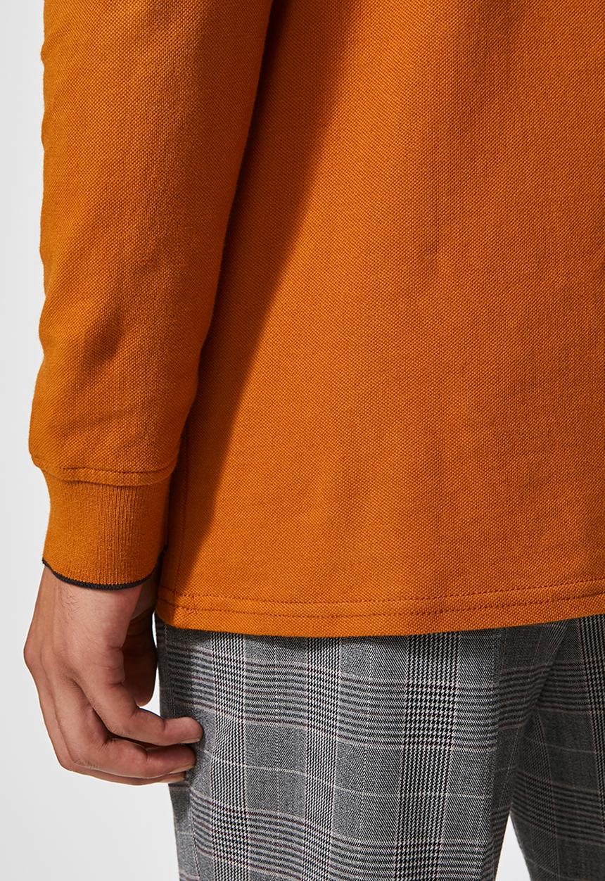 Superbalist - Pique slim fit zip golfer - brown