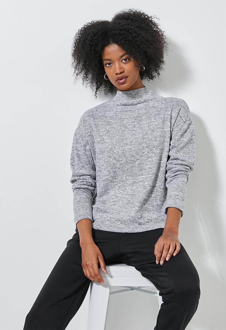 Superbalist - Soft touch poloneck - grey