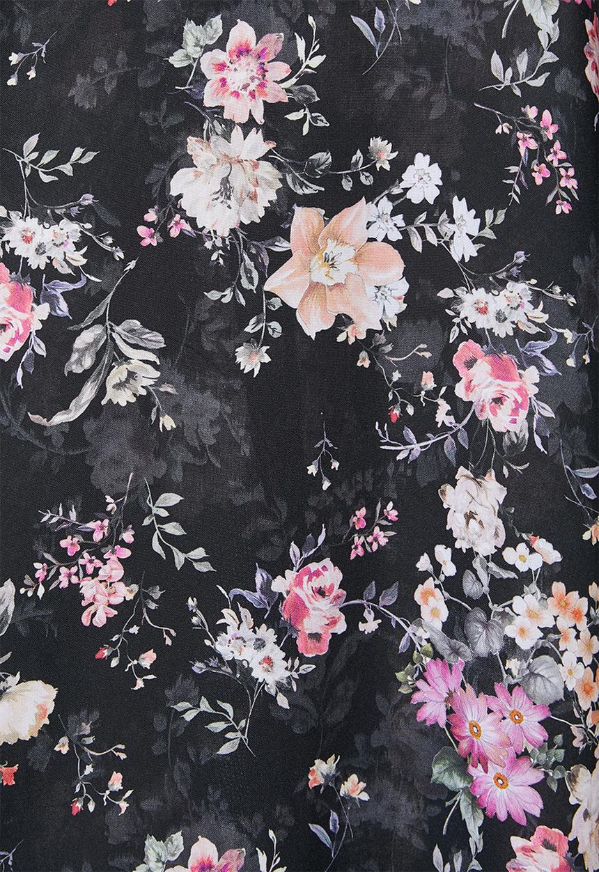 Superbalist - Midi tea dress long sleeve - black 