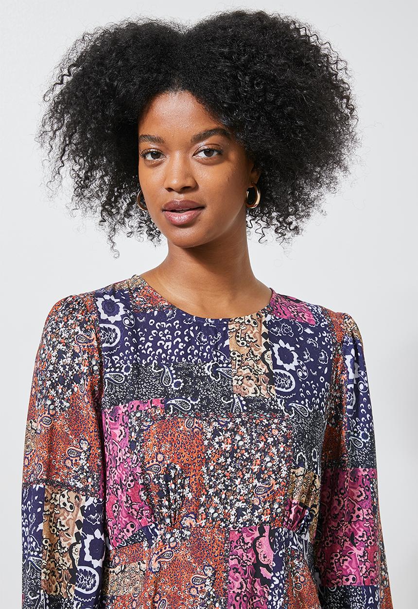 Superbalist - Midi tea dress long sleeve - multi