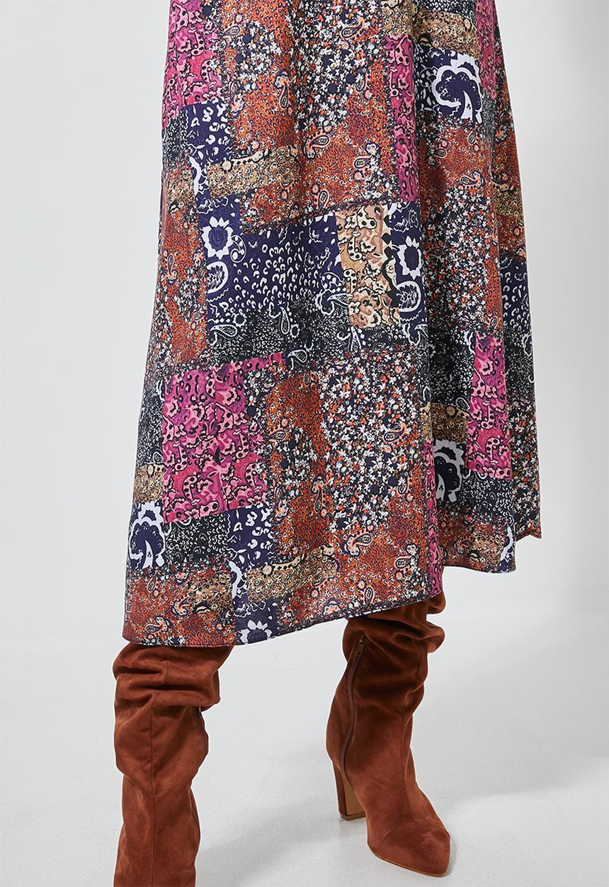 Superbalist - Midi tea dress long sleeve - multi