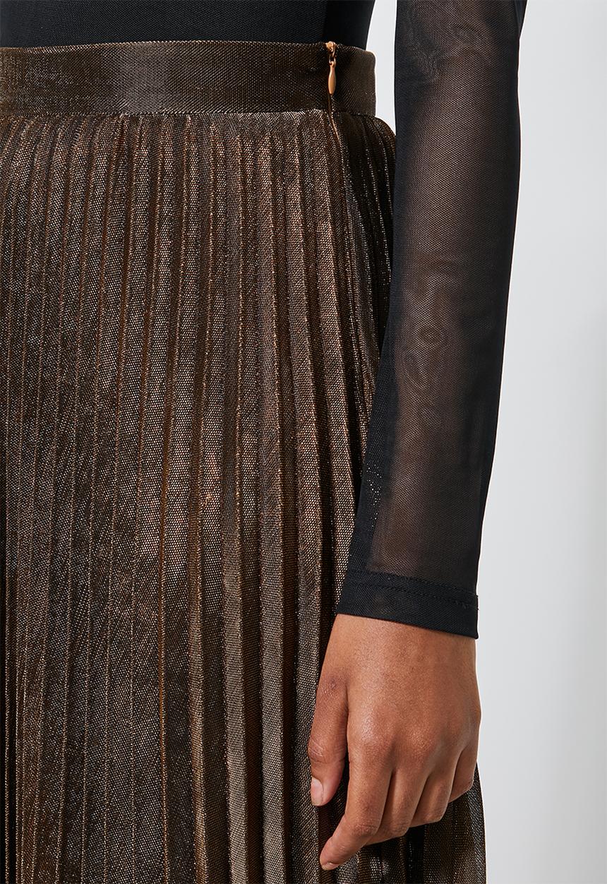 Superbalist - Metallic pleated skirt - bronze