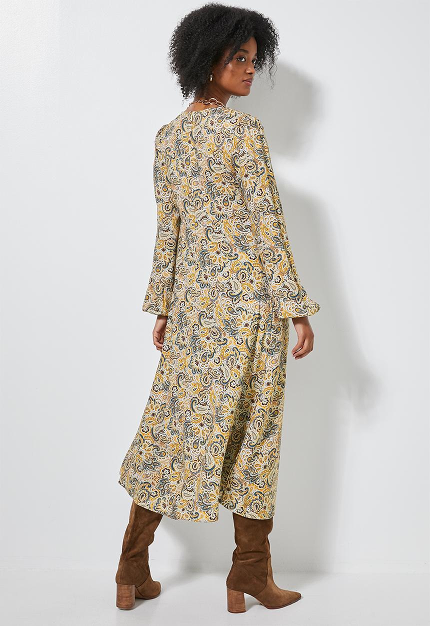 Superbalist - Midi tea dress long sleeve - multi