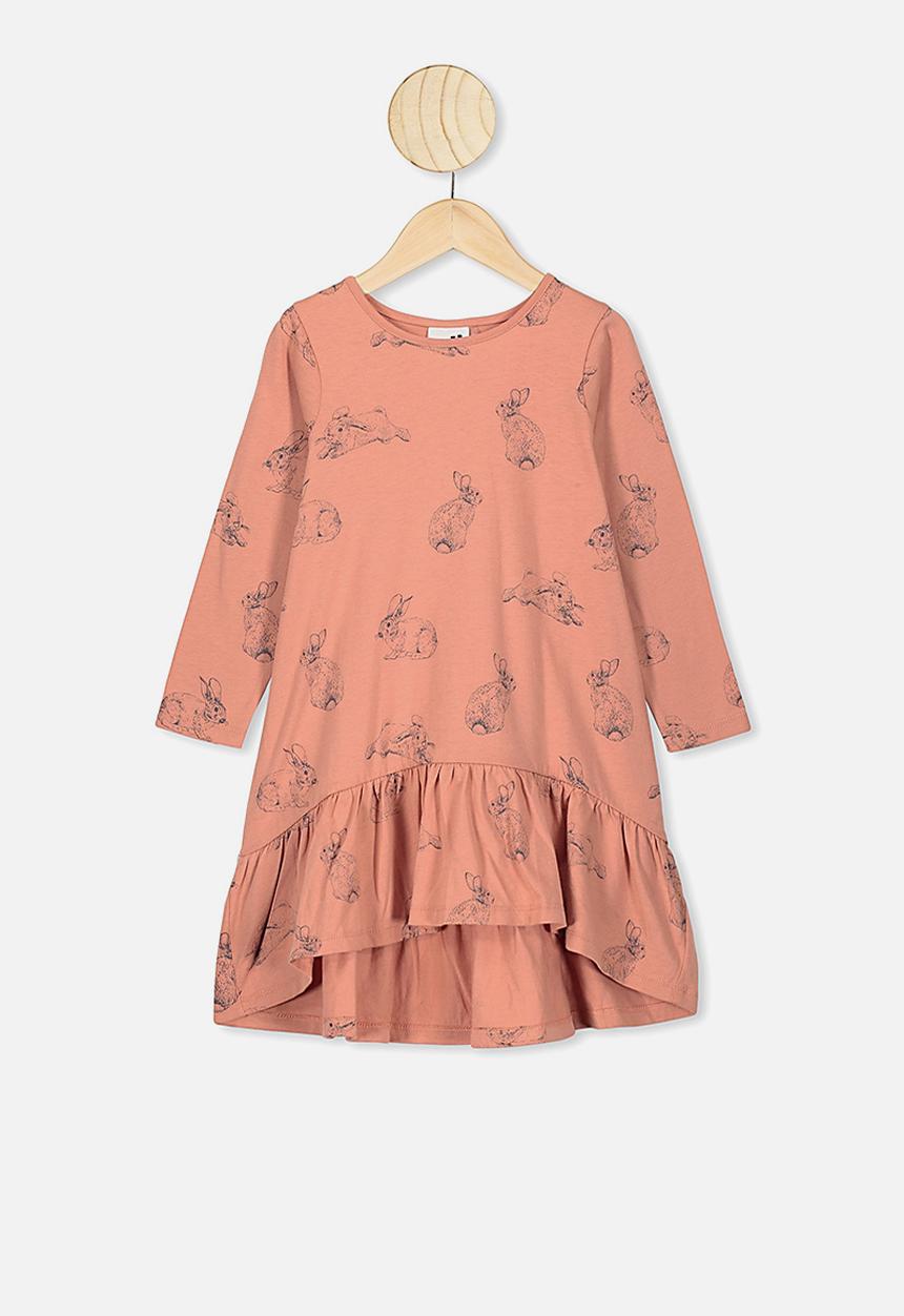 Cotton On - Joss long sleeve dress - dust storm