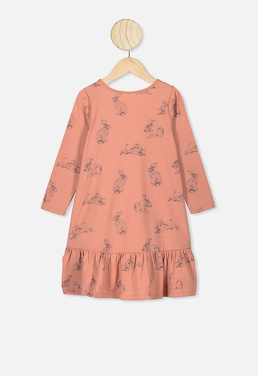 Cotton On - Joss long sleeve dress - dust storm