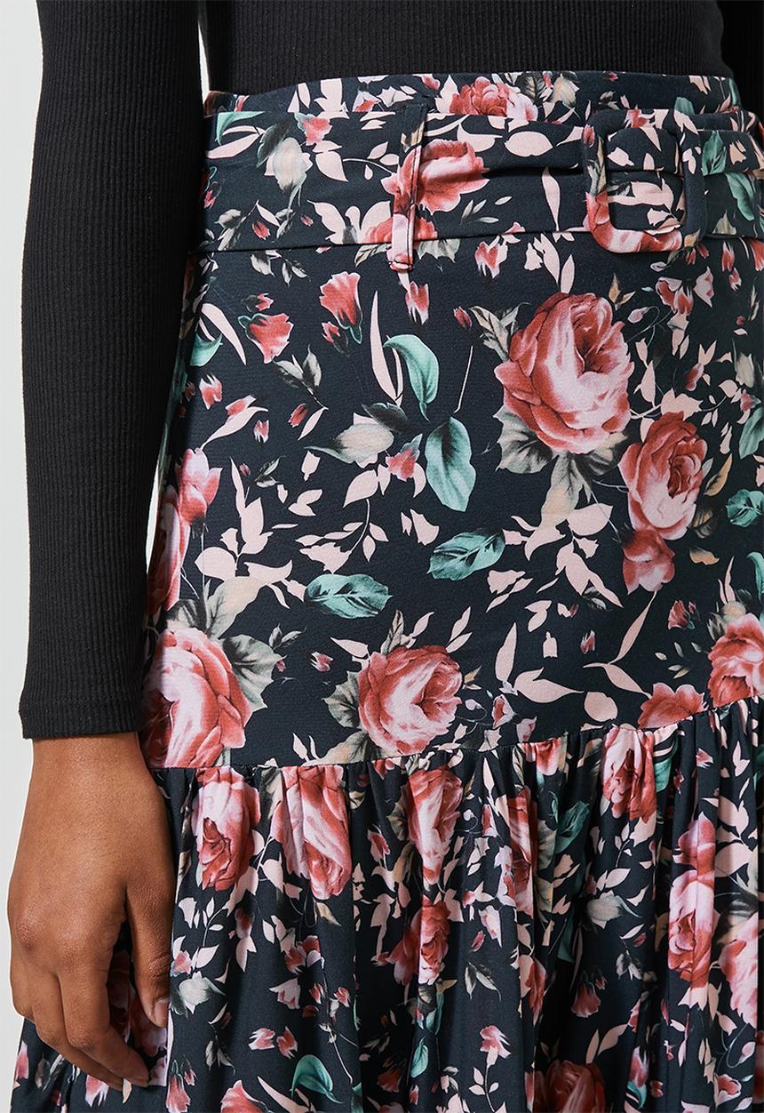 Superbalist - Tiered midi skirt - multi