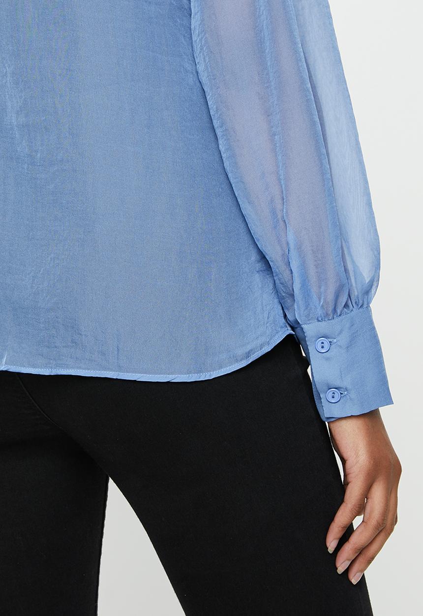 Glamorous - Kitty bow blouse - blue