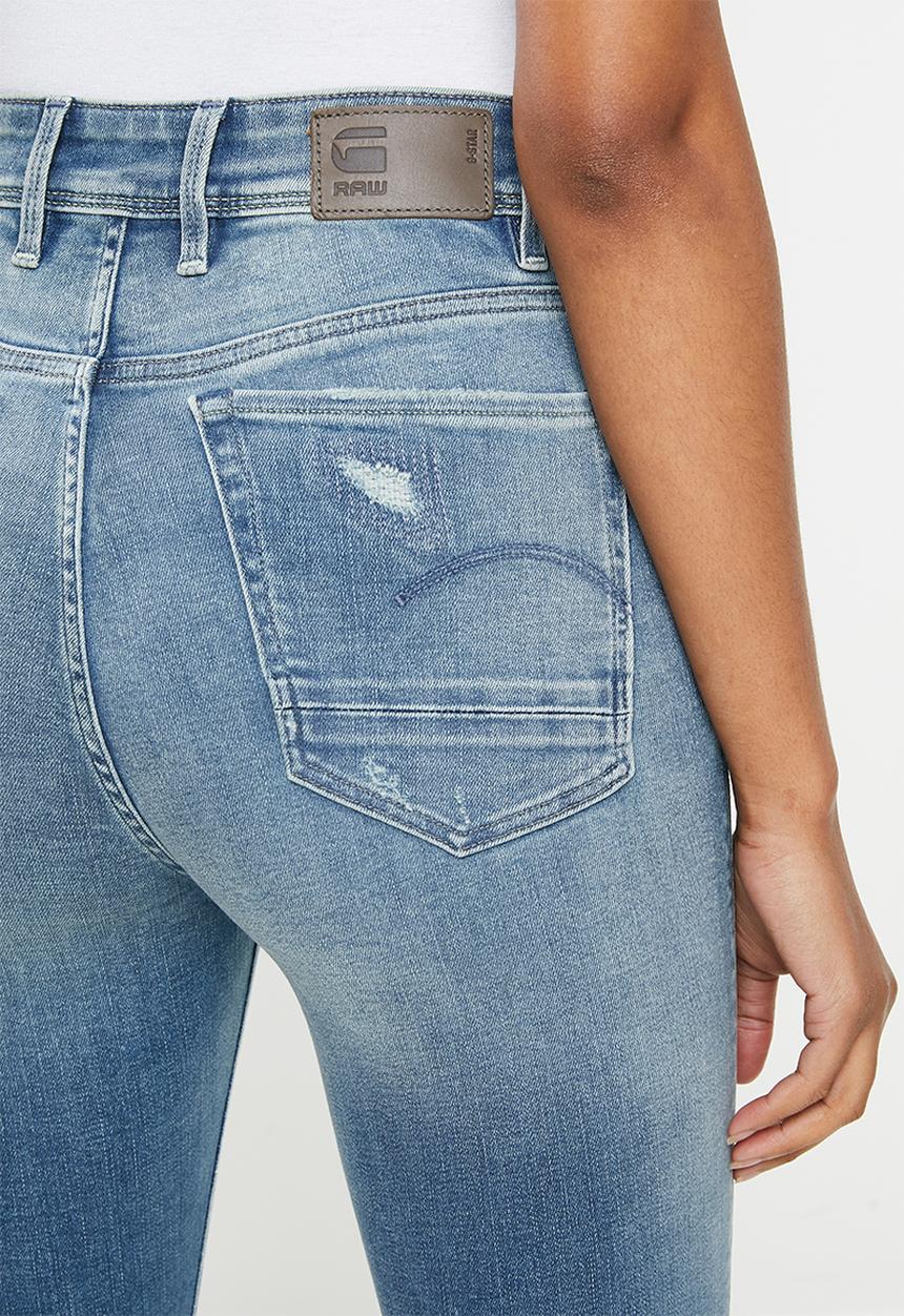 G-STAR - Kafey ultra high ripped skinny - blue