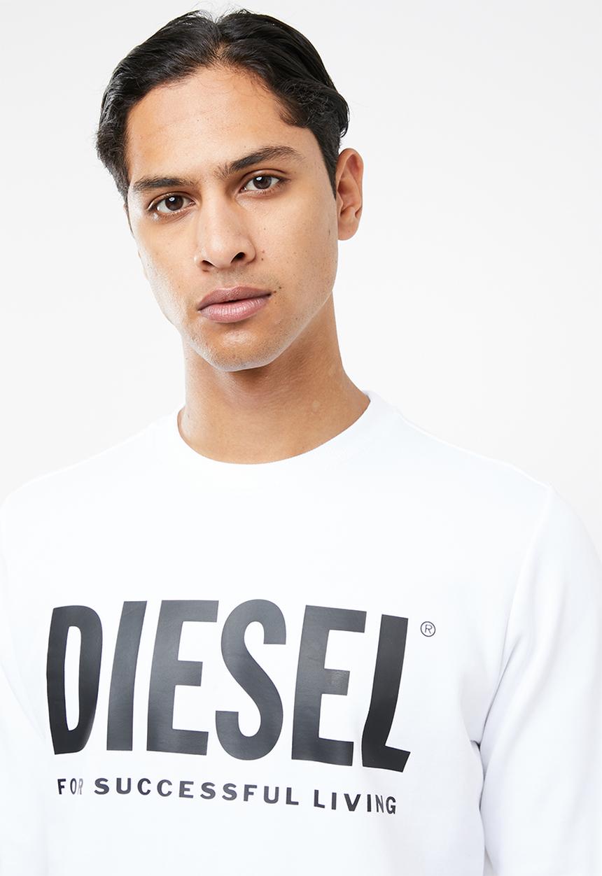 Diesel  - S-gir division logo sweater - white