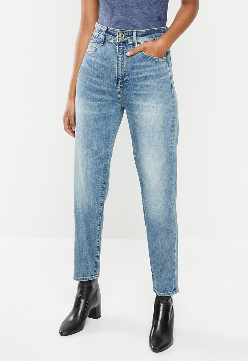 G-STAR - Janeh ultra high waist mom ankle - blue