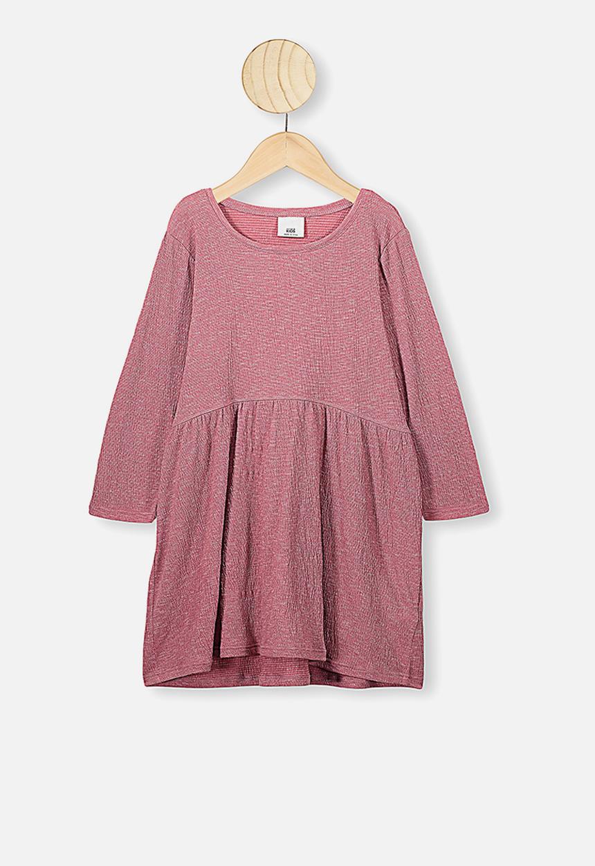 Cotton On - Freya long sleeve dress - pink 