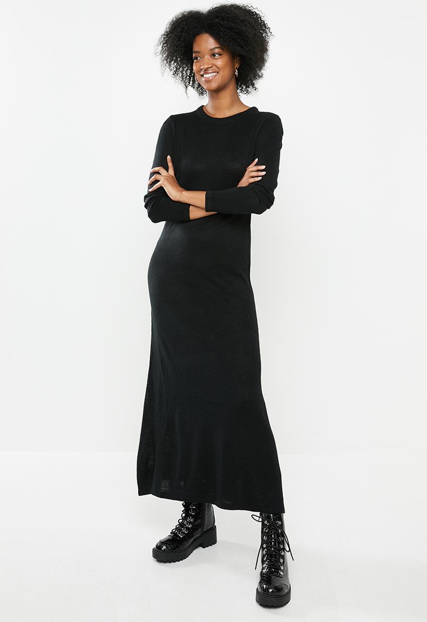 Brave Soul - Knitted maxi dress - black