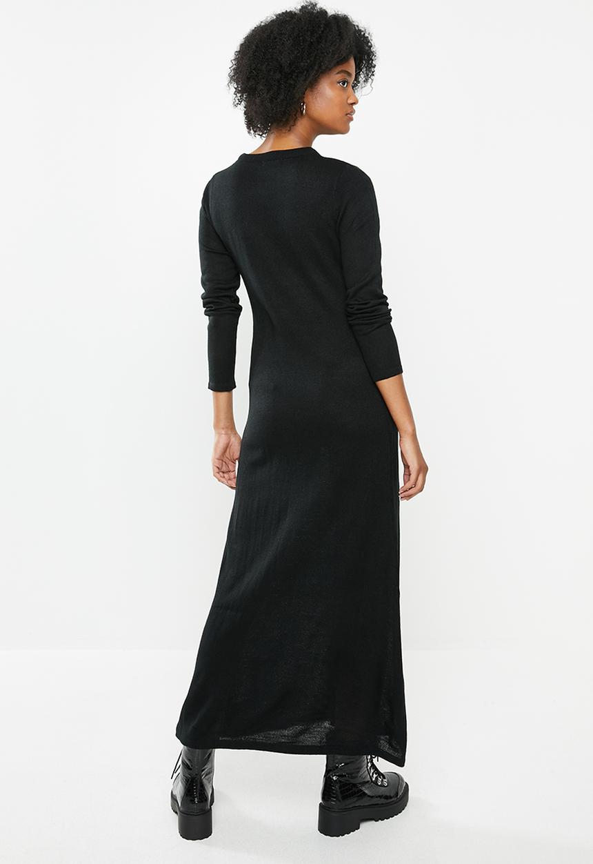 Brave Soul - Knitted maxi dress - black