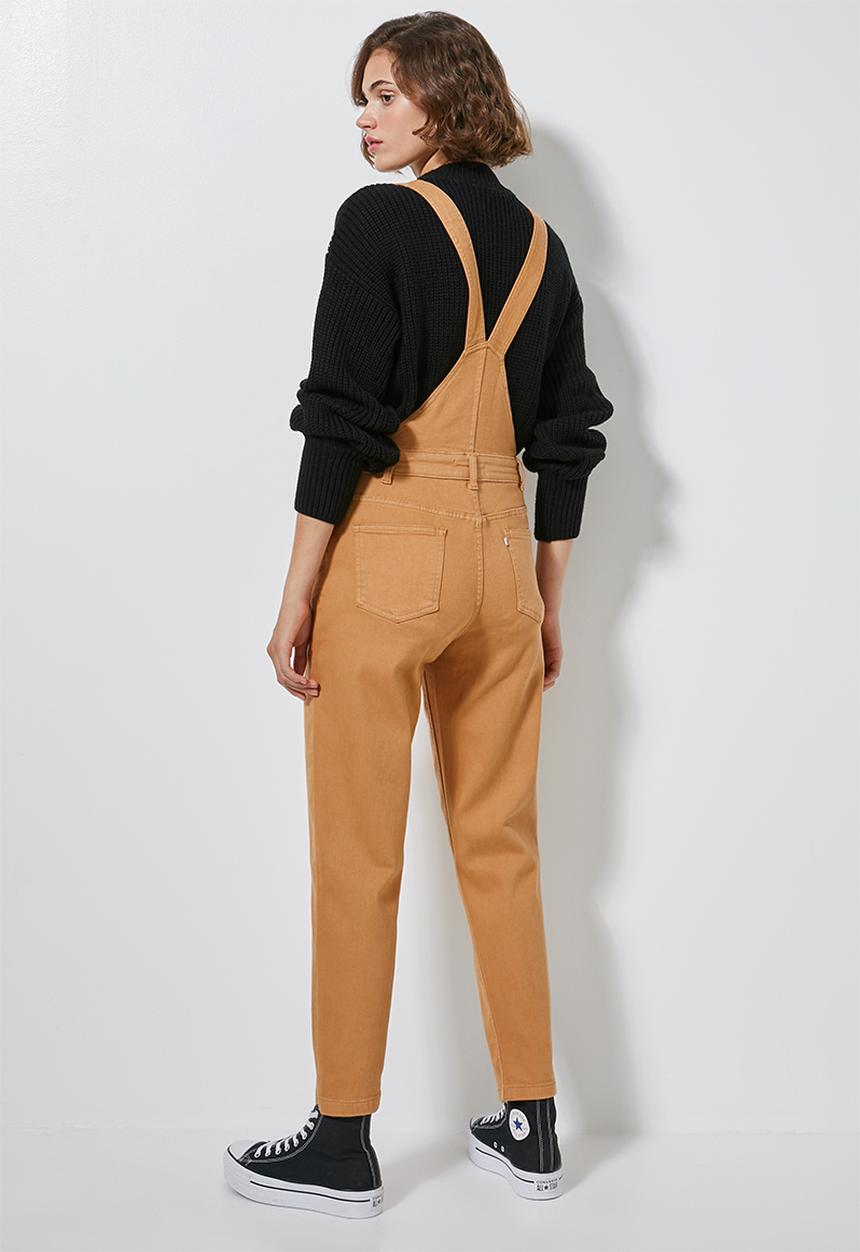 Superbalist - Tapered leg dungaree - tan