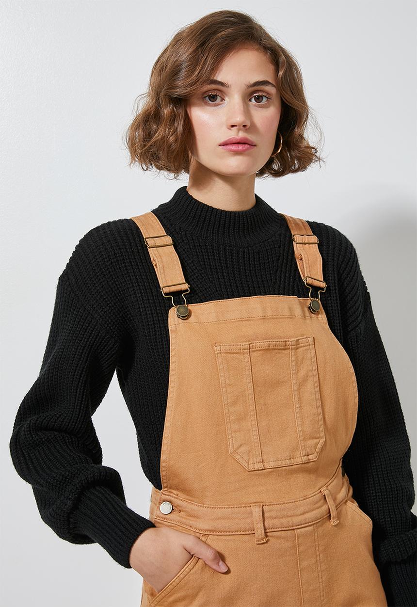 Superbalist - Tapered leg dungaree - tan