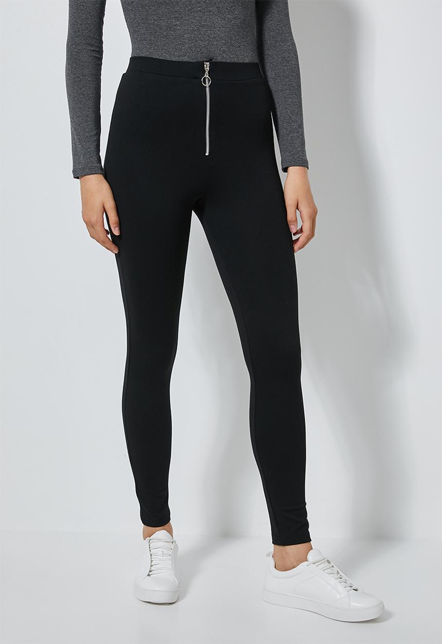 Superbalist - Zip detail tregging - black