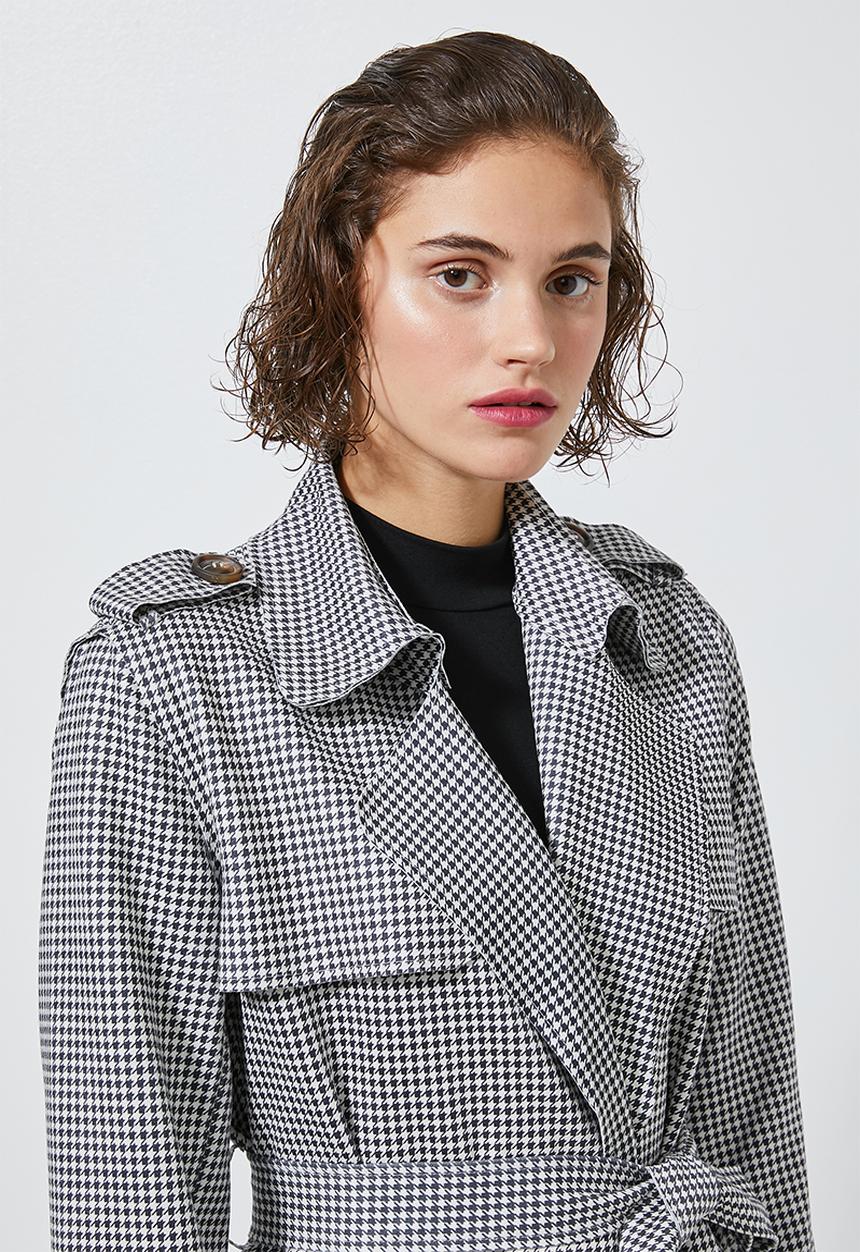 Superbalist - Unlined trench coat - black & white