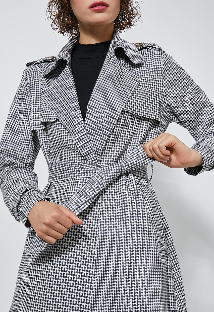 Superbalist - Unlined trench coat - black & white