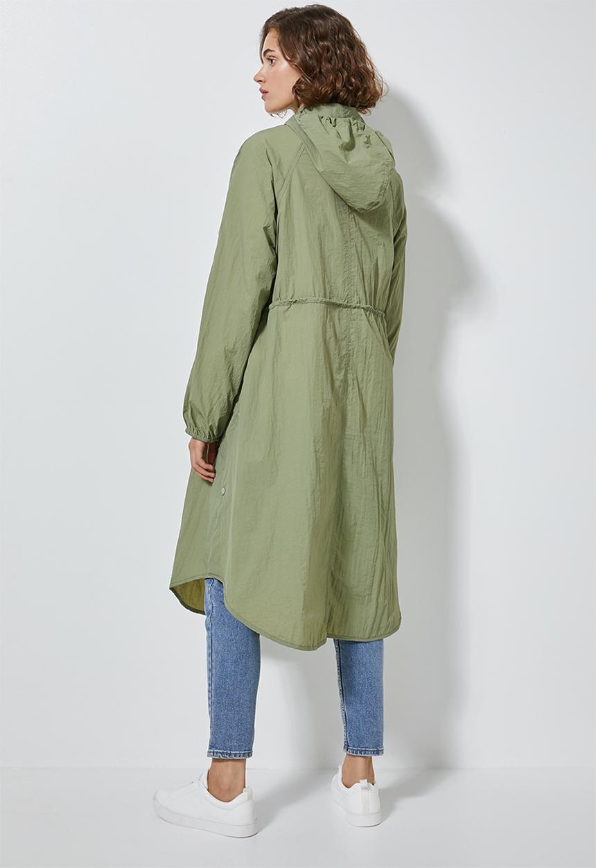 Superbalist - Longer length waterproof anorak - green