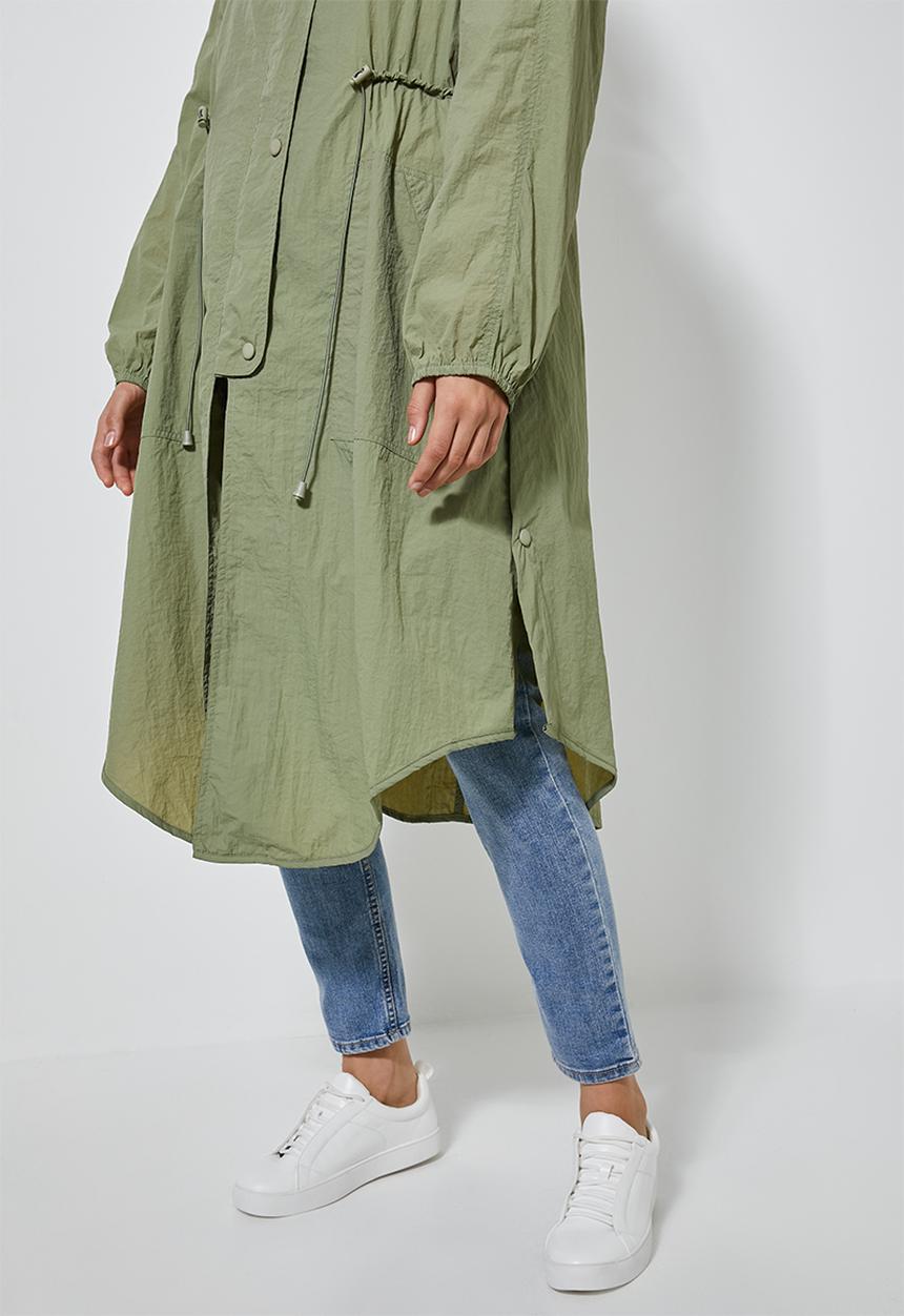 Superbalist - Longer length waterproof anorak - green