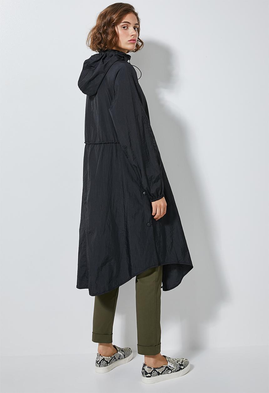 Superbalist - Longer length waterproof anorak - black