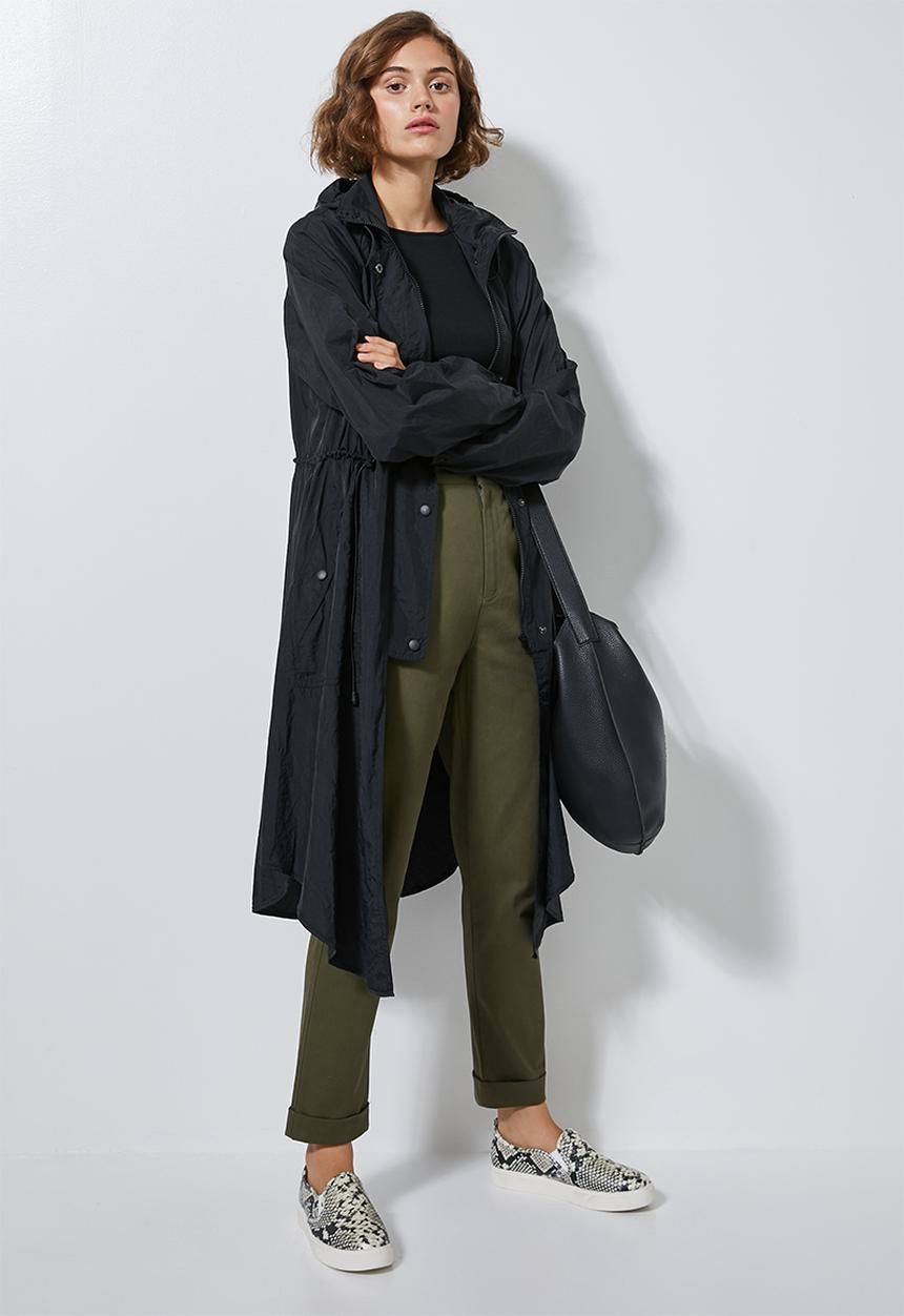 Superbalist - Longer length waterproof anorak - black