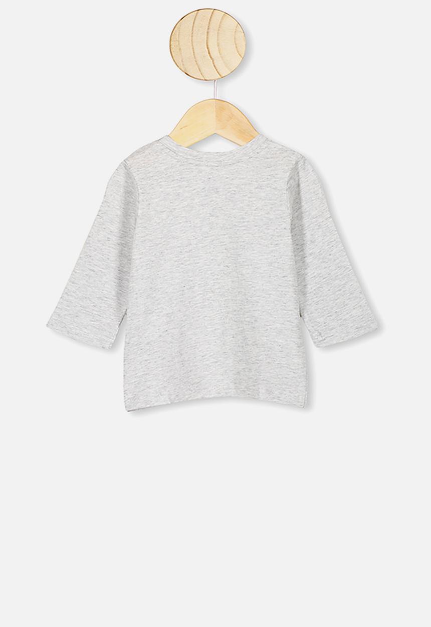 Cotton On - Jamie long sleeve tee - grey honey bunny