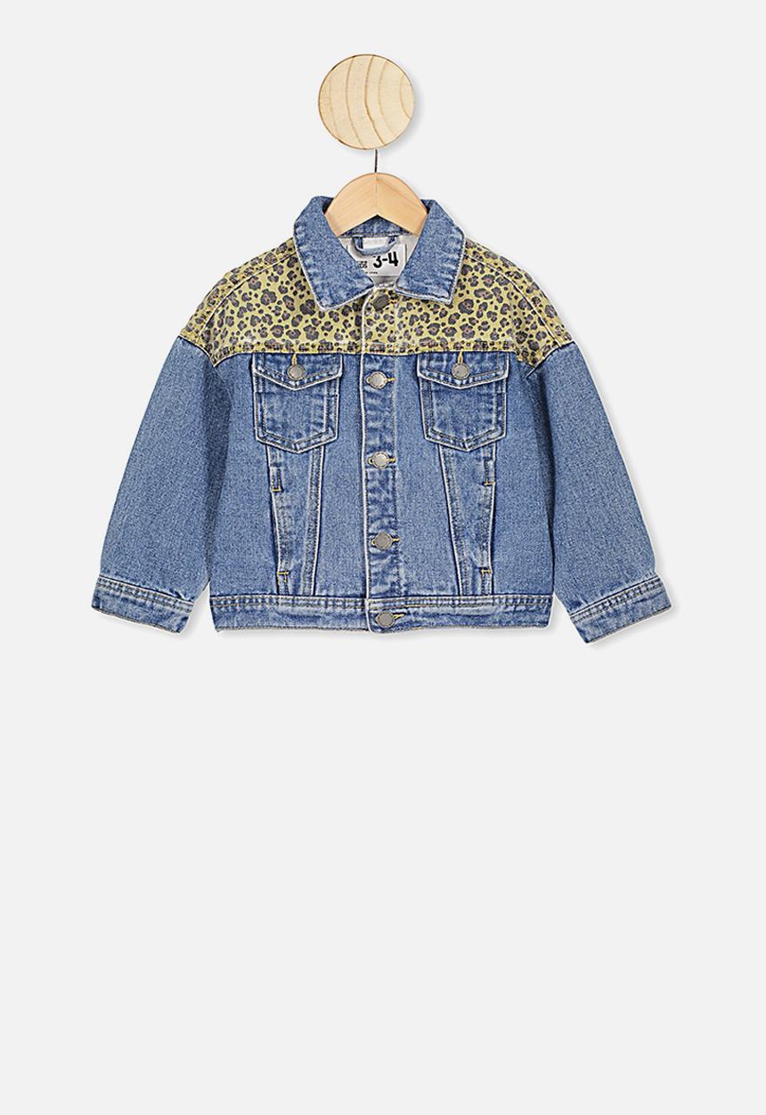 Cotton On - Emmy spliced trucker jacket - blue