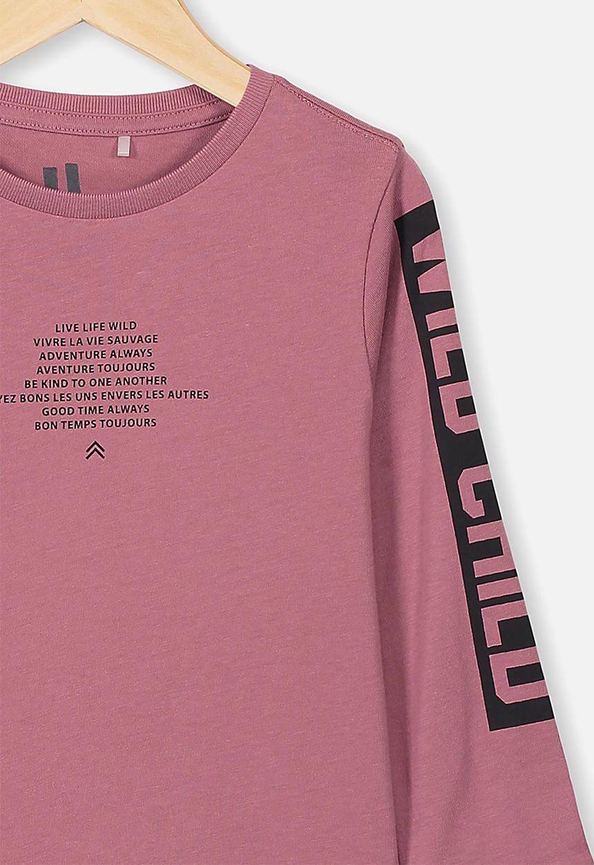 Cotton On - Tom long sleeve tee - pink 