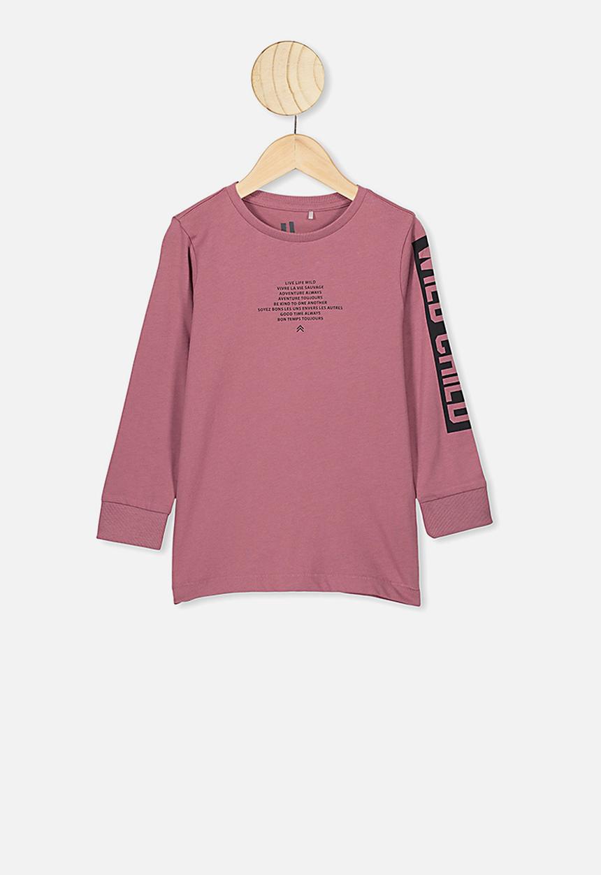 Cotton On - Tom long sleeve tee - pink 